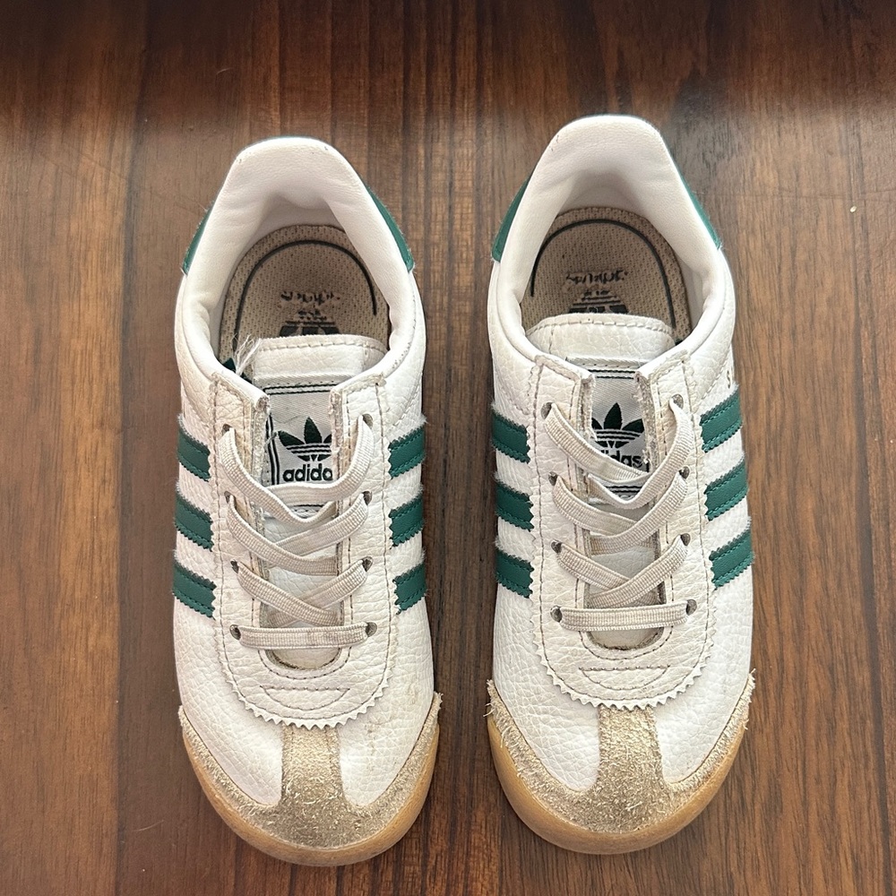 Adidas Samoa White and Dark Green Shoes - Picture 5 of 6